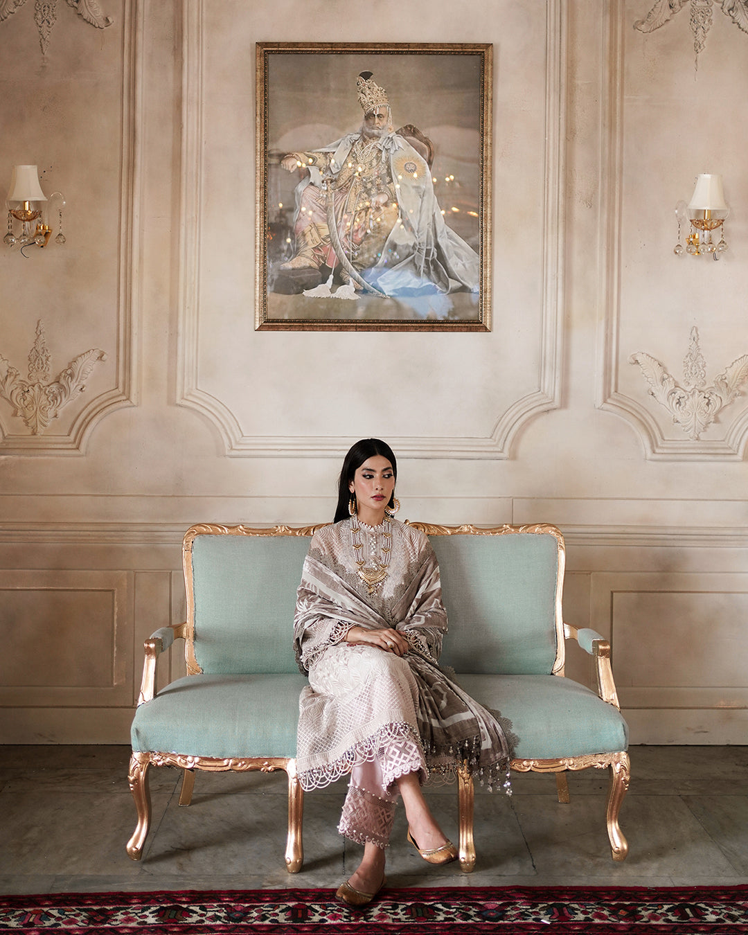 Sana Safinaz | Luxury Collection | Silver Gray -  Sana Safinaz Ladies Clothes - Original Designer Dress - House of Maryam