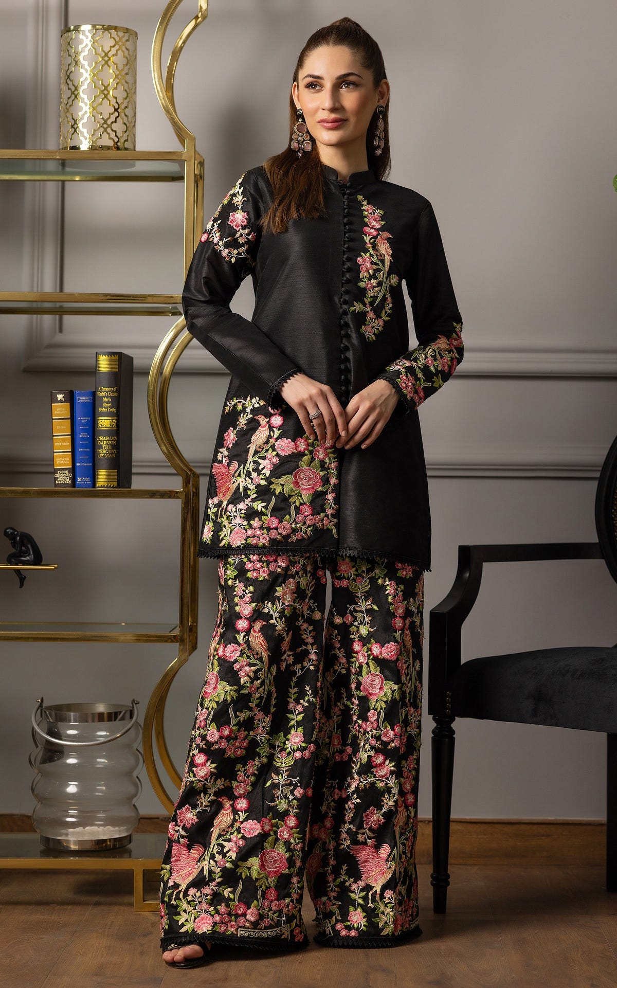 Threads and Motifs | Formal Dresses 25 | Embroidered Jacket With Trouser -  Threads and Motifs Ladies Clothes - Original Designer Dress - House of Maryam