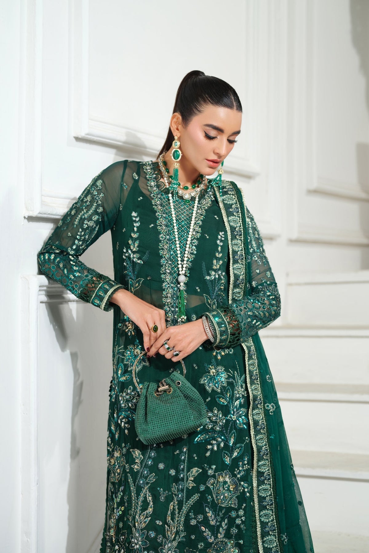 Maryam Hussain | Meer Embroidered Chiffon | Juhi Meer-06, image 3