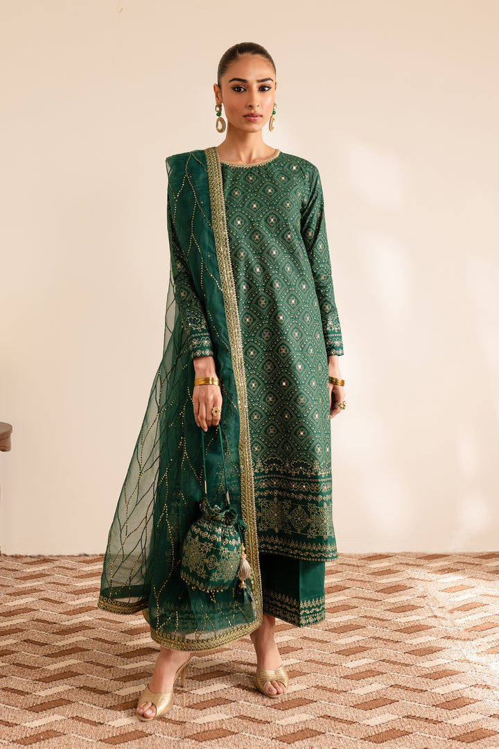 Batik | Reception Luxe Edit | Forest Green -  Batik Ladies Clothes - Original Designer Dress - House of Maryam