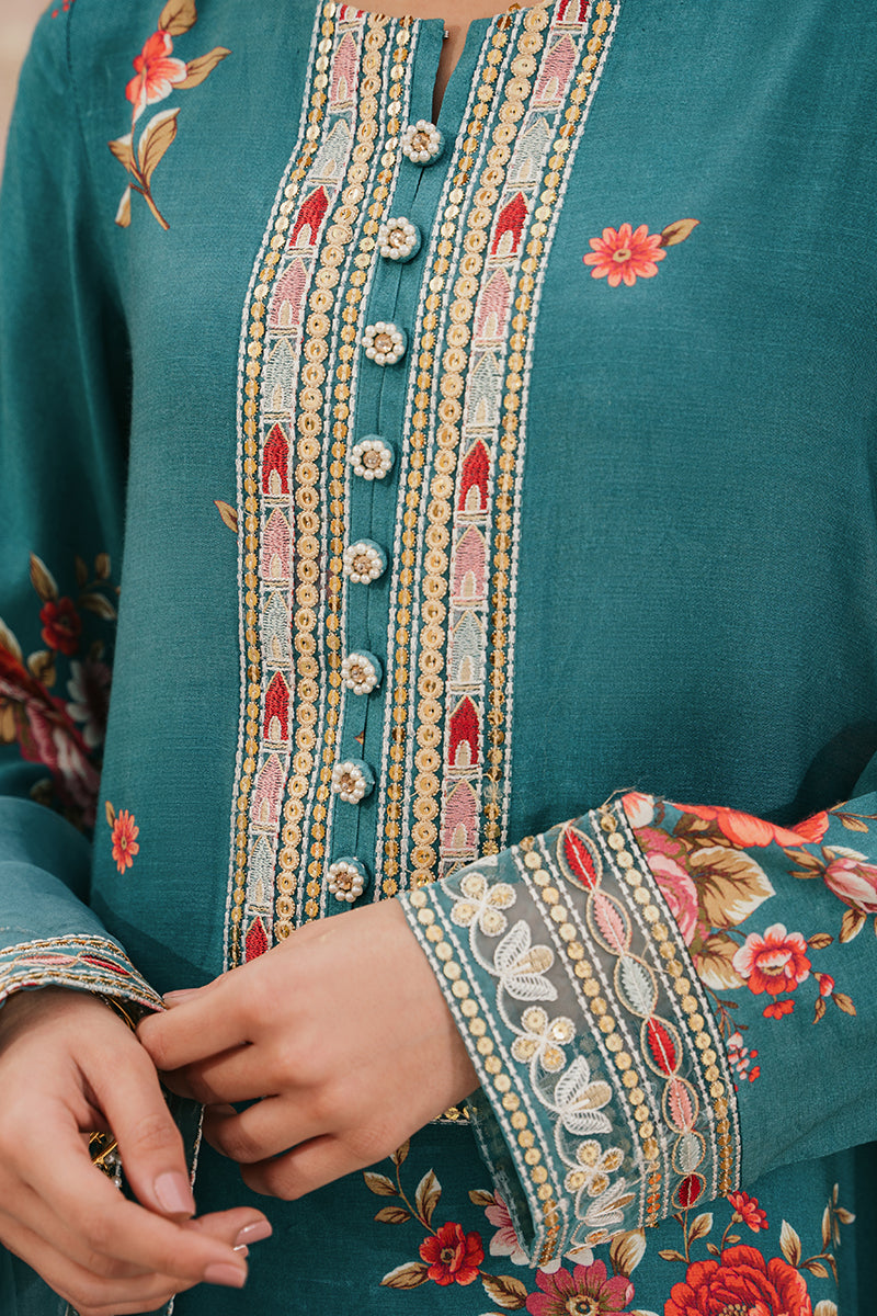 Cross Stitch | Luxury Pret | Tide Pool-2 Piece (Shirt & Dupatta), image 2
