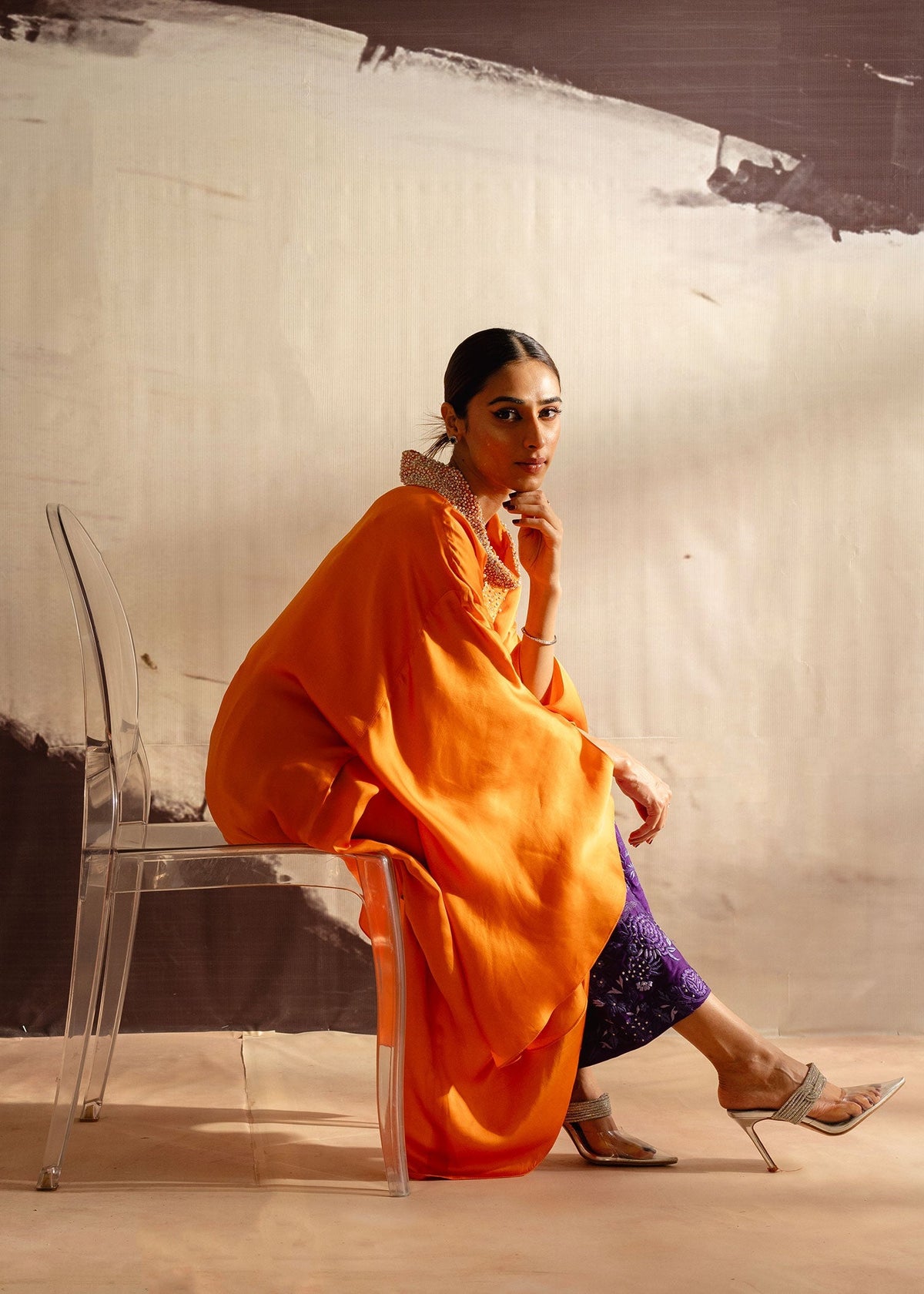 Mahgul | Eye of Cemal | Mandarin Glow -  Mahgul Ladies Clothes - Original Designer Dress - House of Maryam