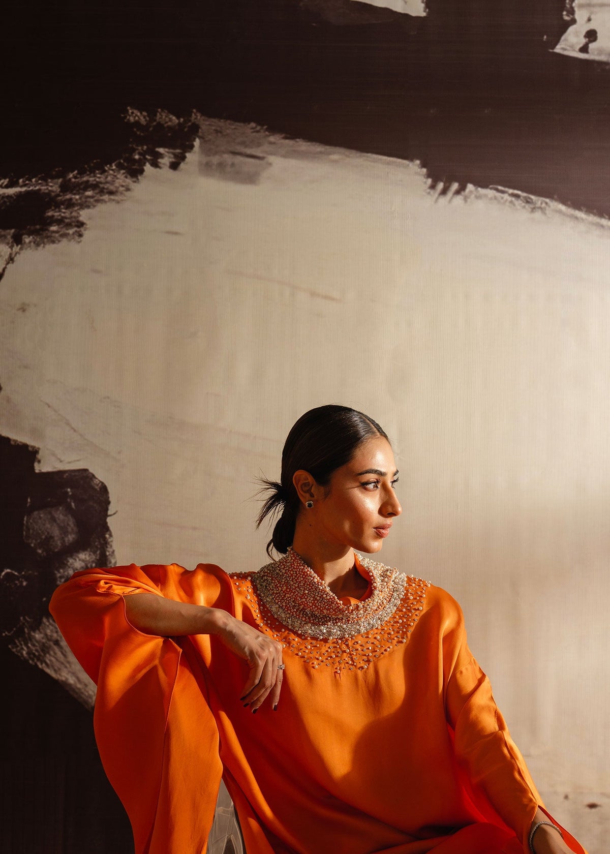 Mahgul | Eye of Cemal | Mandarin Glow -  Mahgul Ladies Clothes - Original Designer Dress - House of Maryam