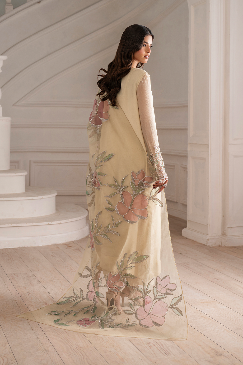 Iznik I Festive Formal I UE-413 Embroidered Chiffon -  Iznik Ladies Clothes - Original Designer Dress - House of Maryam