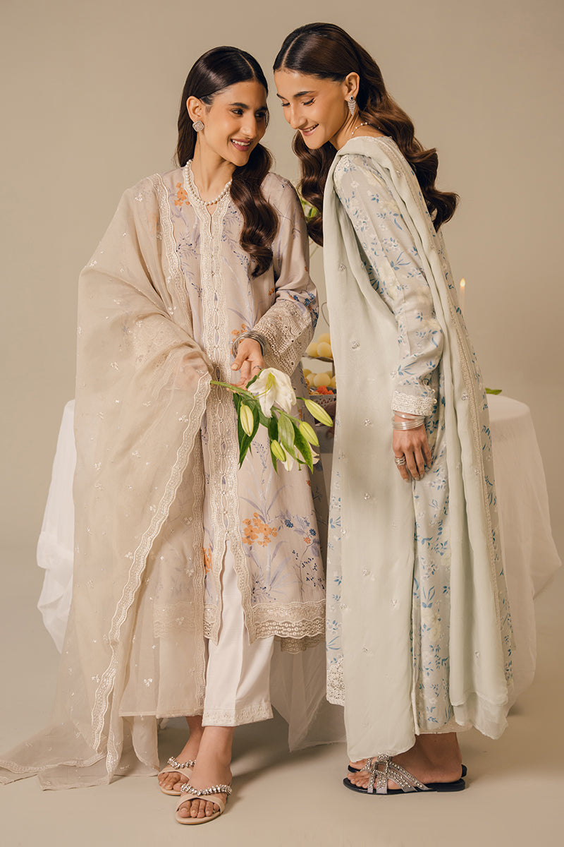 Cross Stitch | Luxury Pret | Ashen Bud-2 Piece (Shirt & Dupatta), image 6