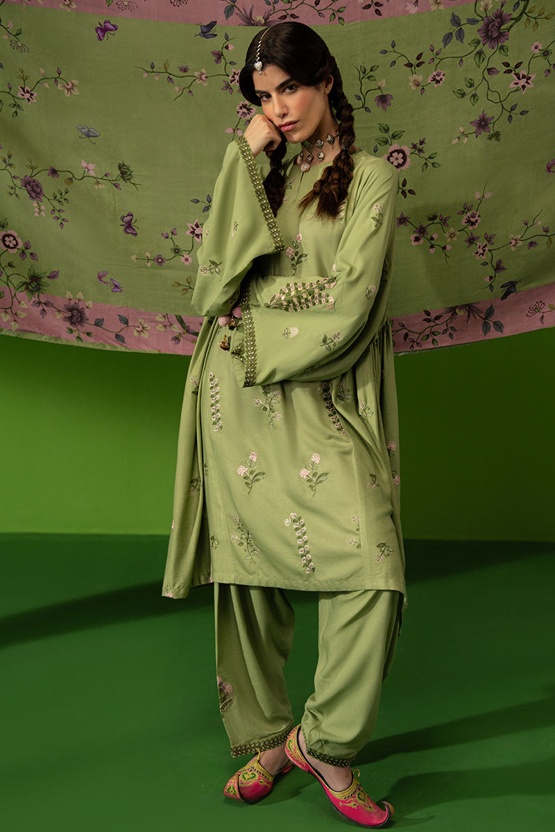 Cross Stitch | Exclusive Pret | Tranquil Sage-3 PC (Shirt, Trouser & Dupatta)-5