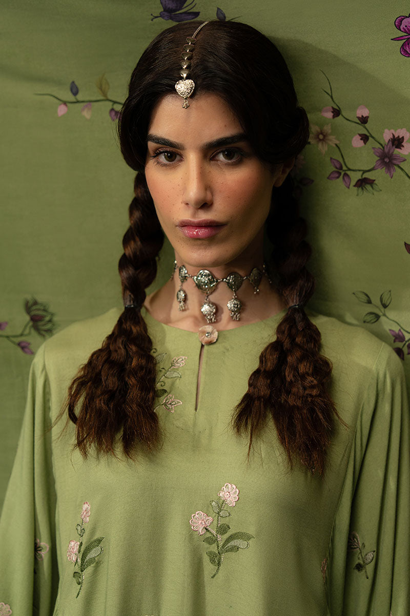 Cross Stitch | Exclusive Pret | Tranquil Sage-3 PC (Shirt, Trouser & Dupatta)-4