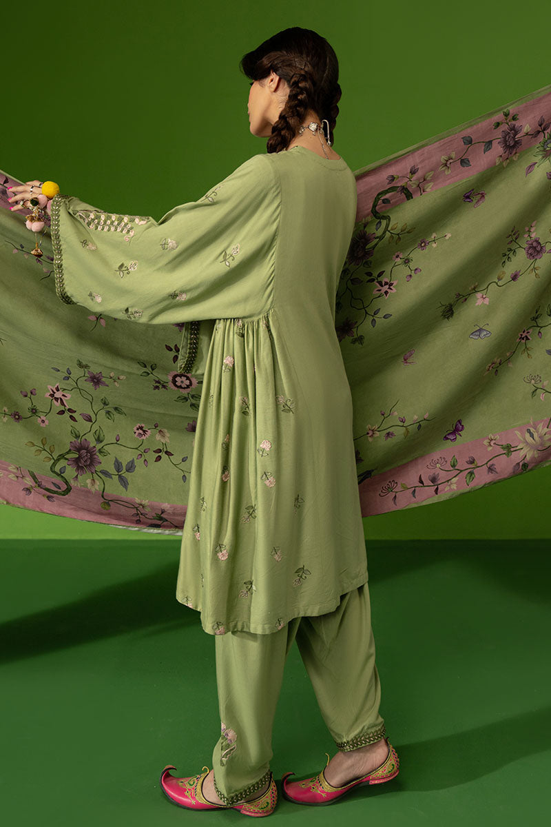 Cross Stitch | Exclusive Pret | Tranquil Sage-3 PC (Shirt, Trouser & Dupatta)-7
