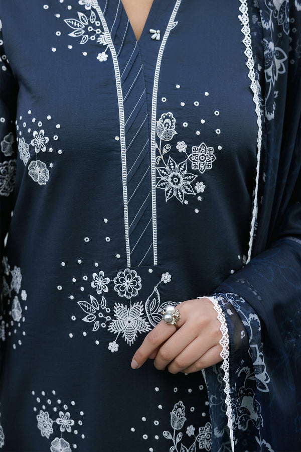 Farasha | Summer Weaves Embroidered Lawn | Royal Lux-3