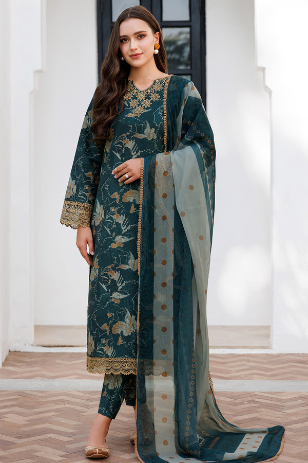 Farasha | Printed Essentials | Teal Bell -  Farasha Ladies Clothes - Original Designer Dress - House of Maryam