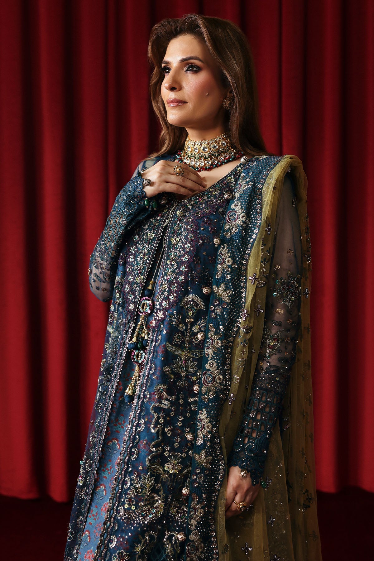 Nureh | Jhoomro 25' | NL-84 Resham -  Nureh jhoomro 25 - Original Designer Dress - House of Maryam