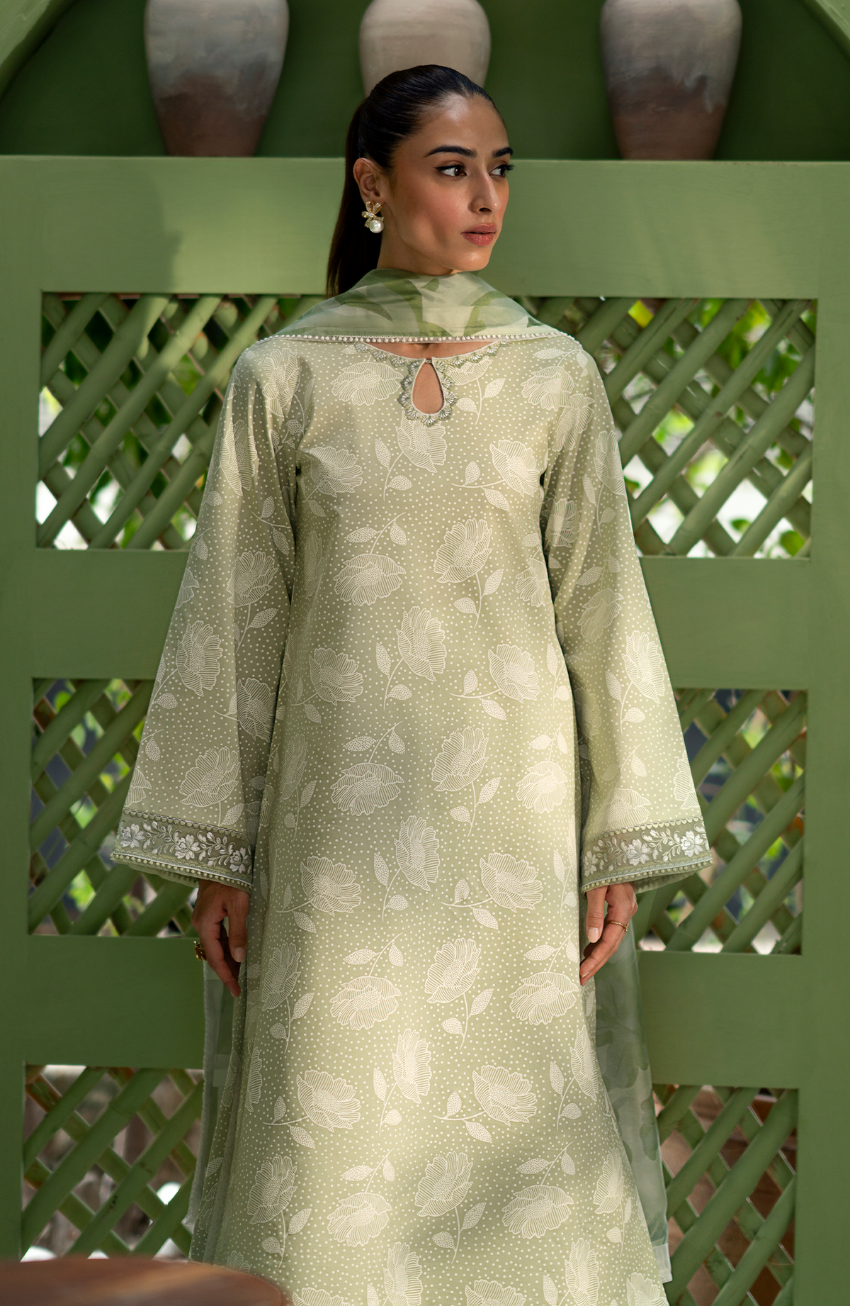 Seran | Artisan Lawn 25 | PISTACHE -  Seran Ladies Clothes - Original Designer Dress - House of Maryam