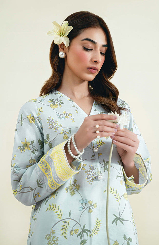Seran | Daffodils Lawn 24 | Cleo -  Seran Casuals - Original Designer Dress - House of Maryam