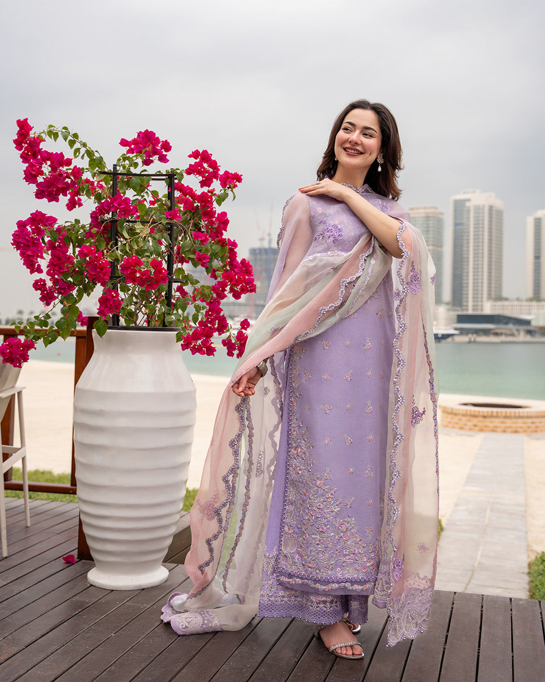 Faiza Saqlain | Aya Luxury Lawn 26' | Suela-4