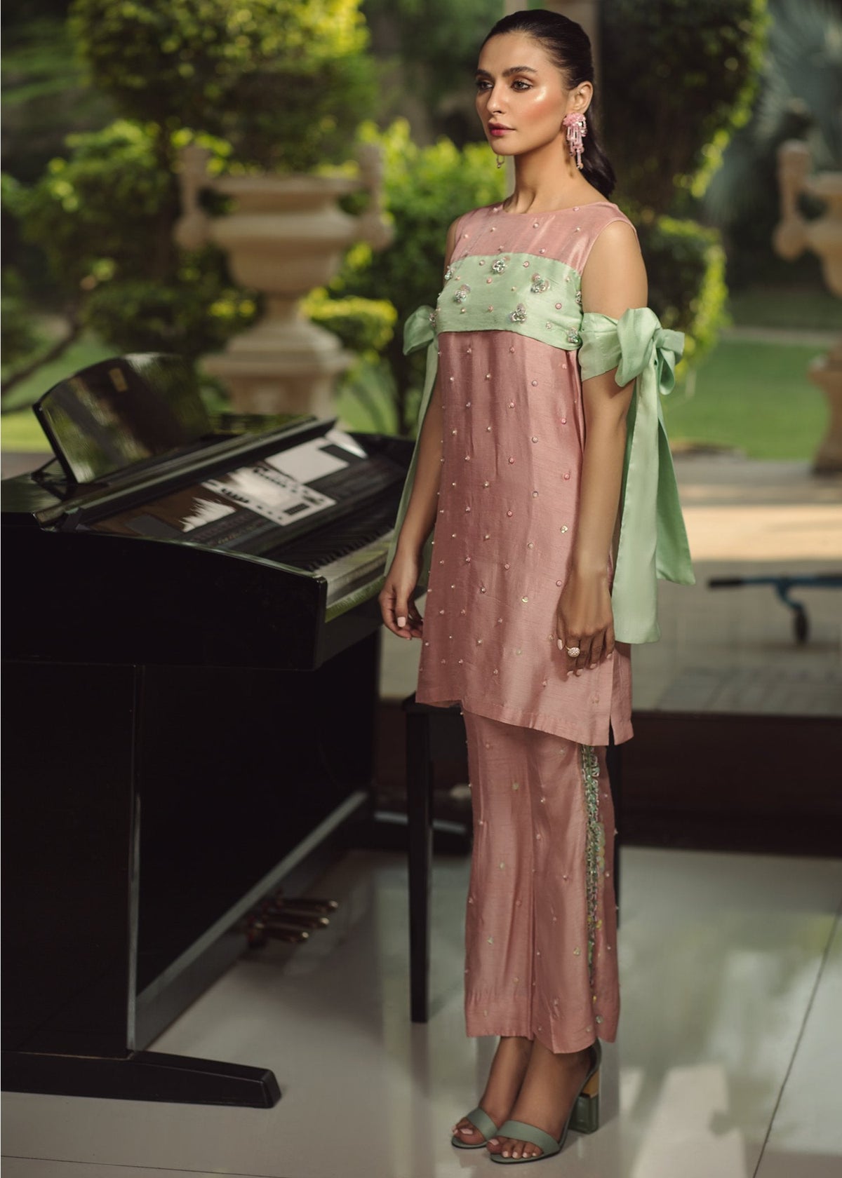 Hana | Serendipity Ready to Wear | Pistachio -  Hana Ladies Clothes - Original Designer Dress - House of Maryam