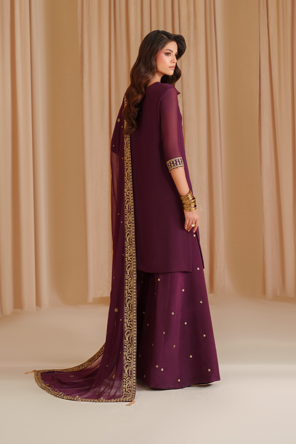 Iznik I Festive Formal I CC-76 Embroidered Chiffon -  Iznik Ladies Clothes - Original Designer Dress - House of Maryam