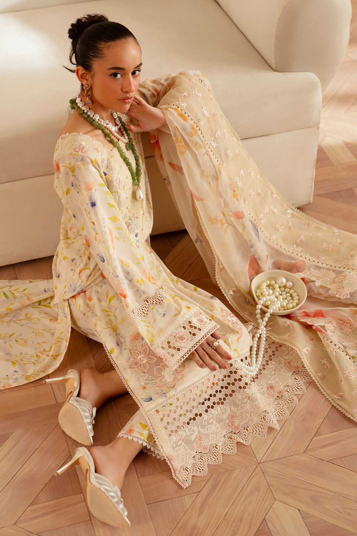 Nureh | Feya Eid Lawn | FE-02 -  Nureh Ladies Clothes - Original Designer Dress - House of Maryam