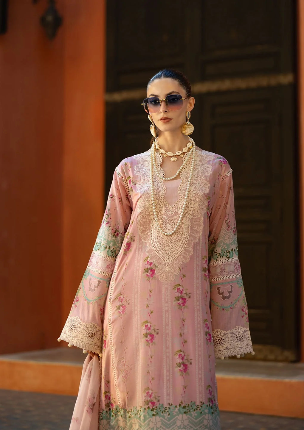 Elaf Premium | Signature 25 | ETS-01B PINK PETAL -  Elaf Premium Ladies Clothes - Original Designer Dress - House of Maryam