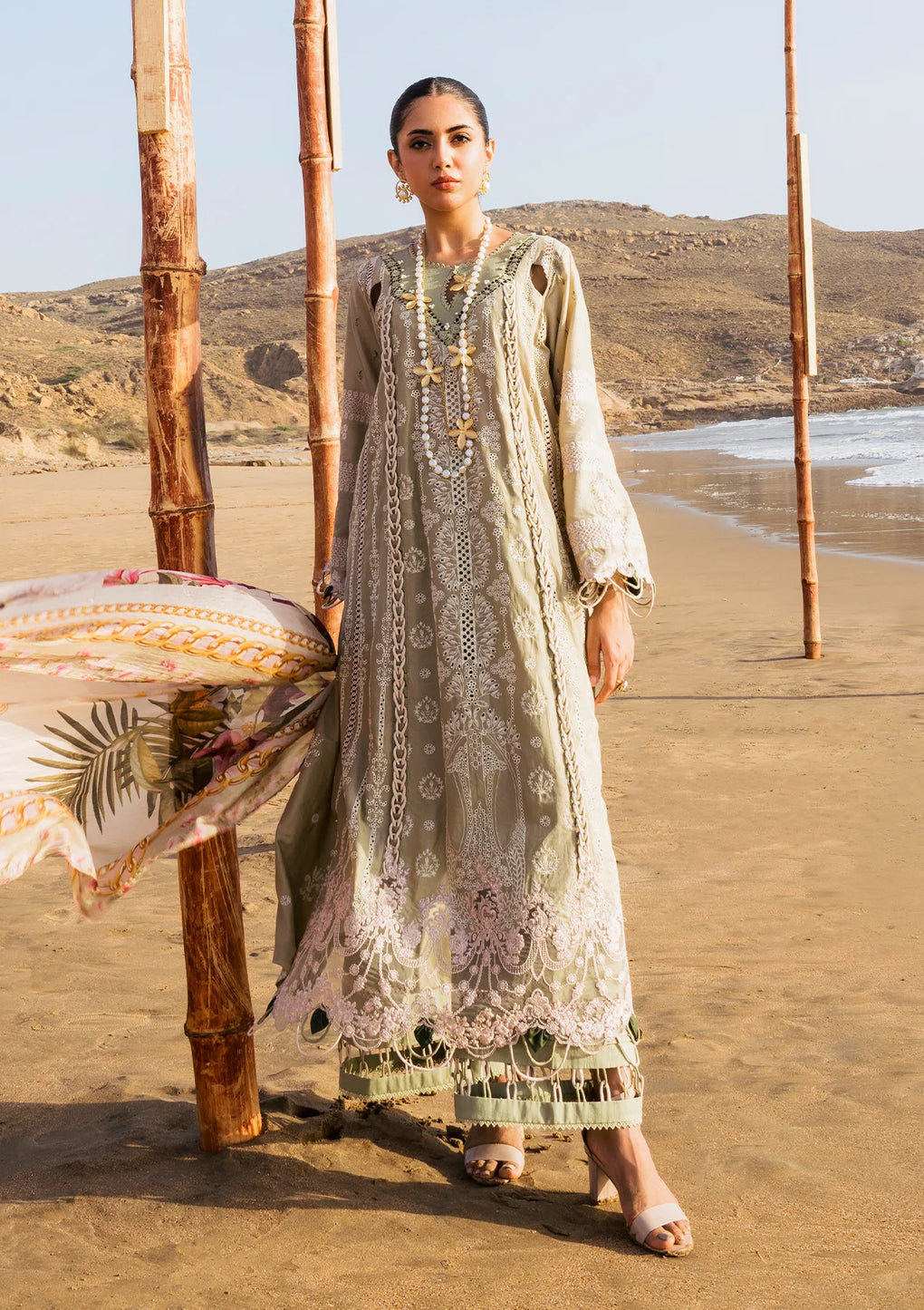 Elaf Premium | Hai Kuch Festive Lawn 24 | EHK-08 Pur Shokh -  Elaf Premium Luxury - Original Designer Dress - House of Maryam