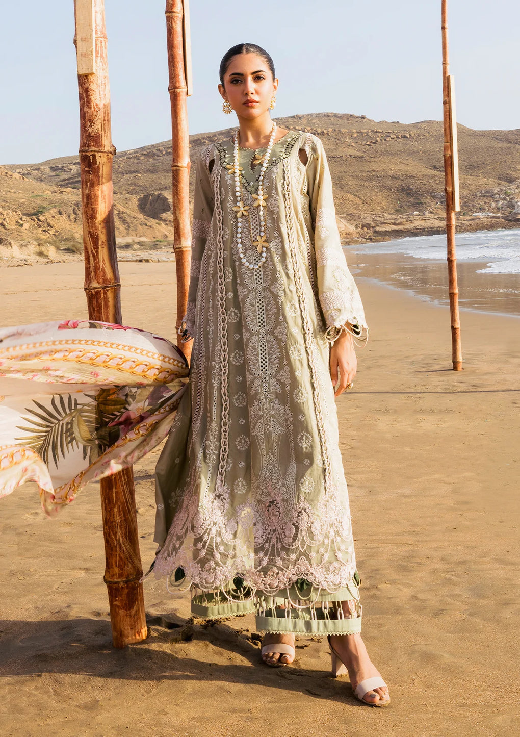 Elaf Premium | Hai Kuch Festive Lawn 24 | EHK-08 Pur Shokh -  Elaf Premium Luxury - Original Designer Dress - House of Maryam