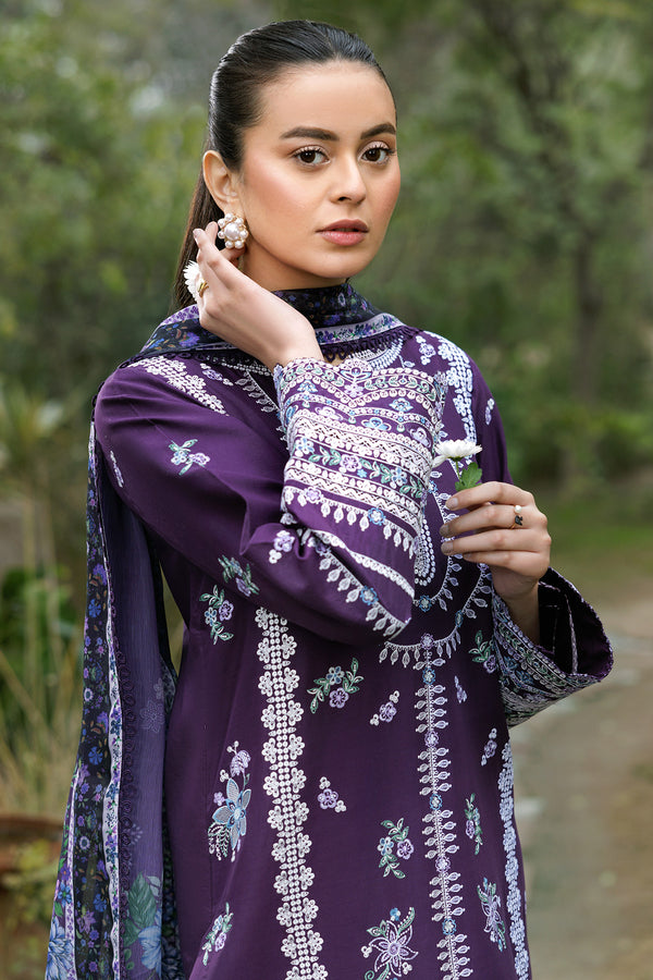 Farasha | Summer Weaves Embroidered Lawn | Regal Iris -  Farasha Ladies Clothes - Original Designer Dress - House of Maryam