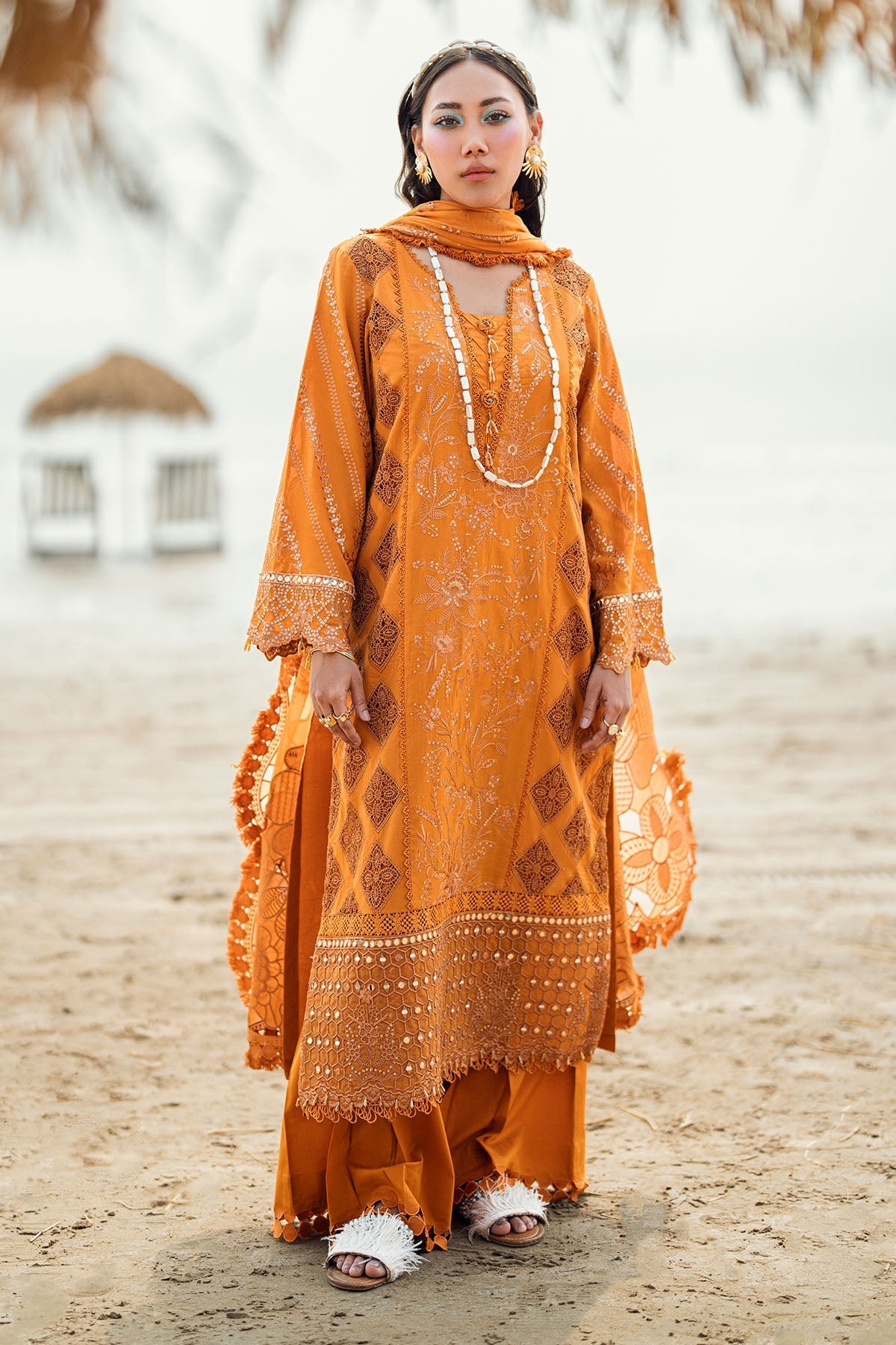 Nureh | Khuwab Luxury Lawn | NE-149 -  Nureh Ladies Clothes - Original Designer Dress - House of Maryam