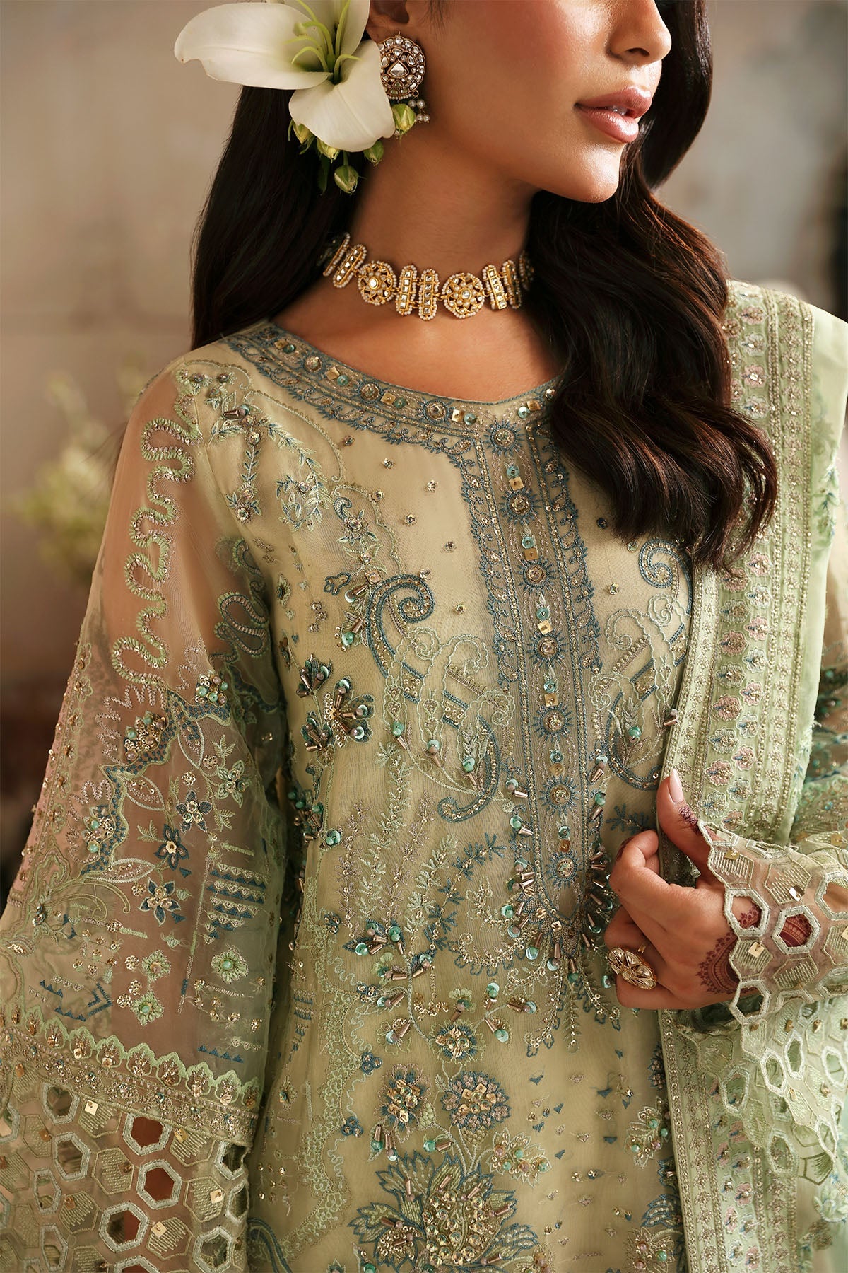 Nureh | Jhoomro 25' | NL-67 MAHI-ROO -  Nureh jhoomro 25 - Original Designer Dress - House of Maryam