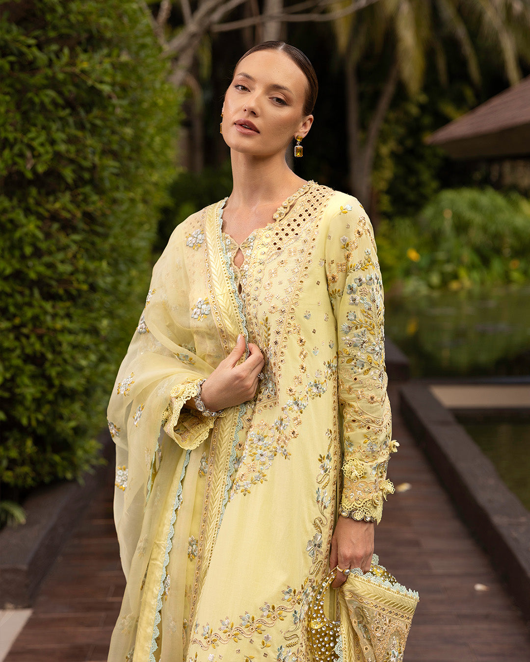 Faiza Saqlain | Zinnia Lawn 25 | Azalea -  Faiza Saqlain Ladies Clothes -  House of Maryam