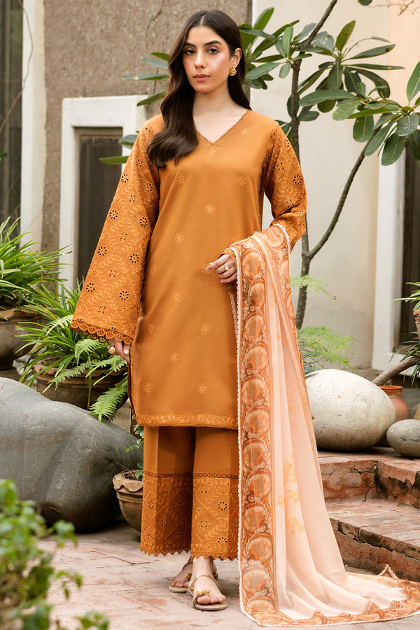 Farasha | Summer Weaves Embroidered Lawn | Golden Dusk -  Farasha Ladies Clothes - Original Designer Dress - House of Maryam