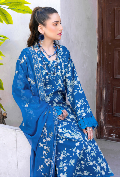 Humdum | Gardenia Lawn 24 | PLG 3 - D09 -  HumDum Luxury - Original Designer Dress - House of Maryam