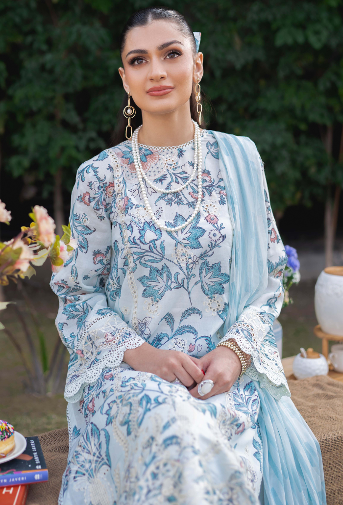 Humdum | Gardenia Lawn 24 |Printkari Lawn - PLG 08 by Designer HumDum - House of Maryam - Pakistani Designer Ethnic Wear in {{ shop.shopifyCountryName }}