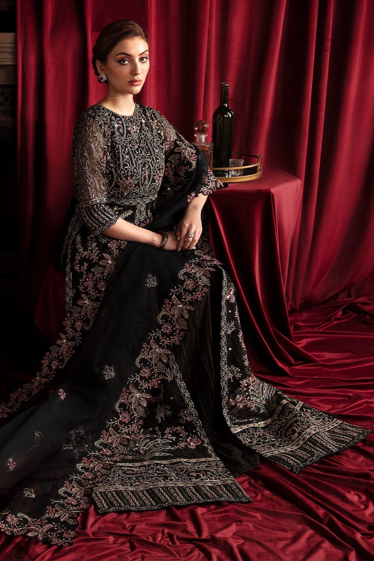 Nureh | Elanora Formal 24 | ROSE by Designer Nureh - House of Maryam - Pakistani Designer Ethnic Wear in {{ shop.shopifyCountryName }}