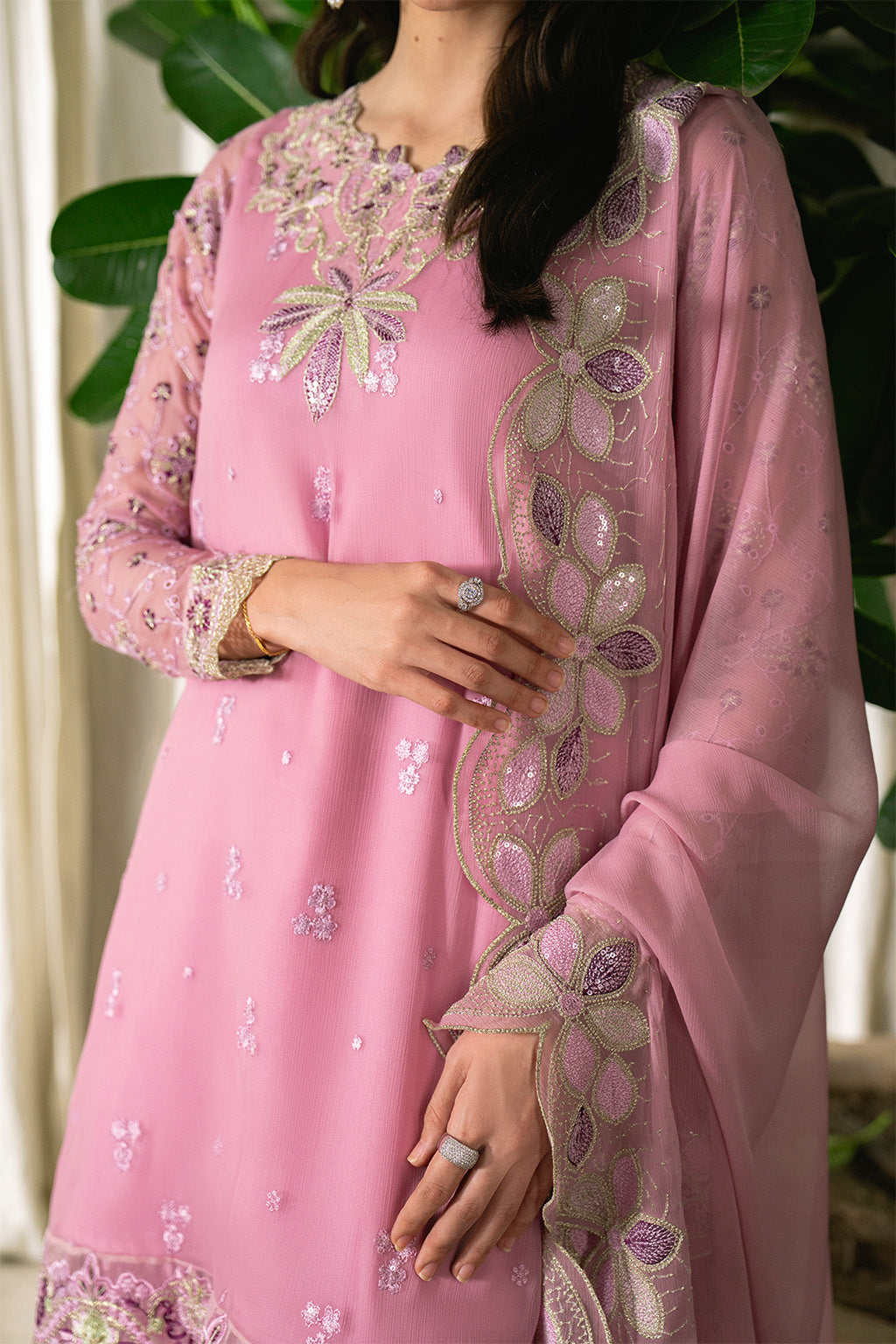 Neeshay | Ready to Wear Chiffon | RTW-CHFN-01 LILAC, image 3
