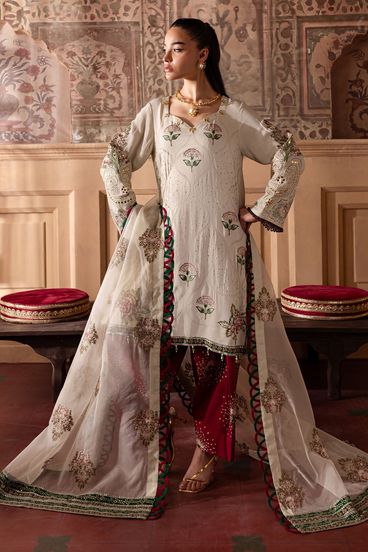 Nureh | Nur Mahal Formals | NE-139 -  Nureh Ladies Clothes - Original Designer Dress - House of Maryam