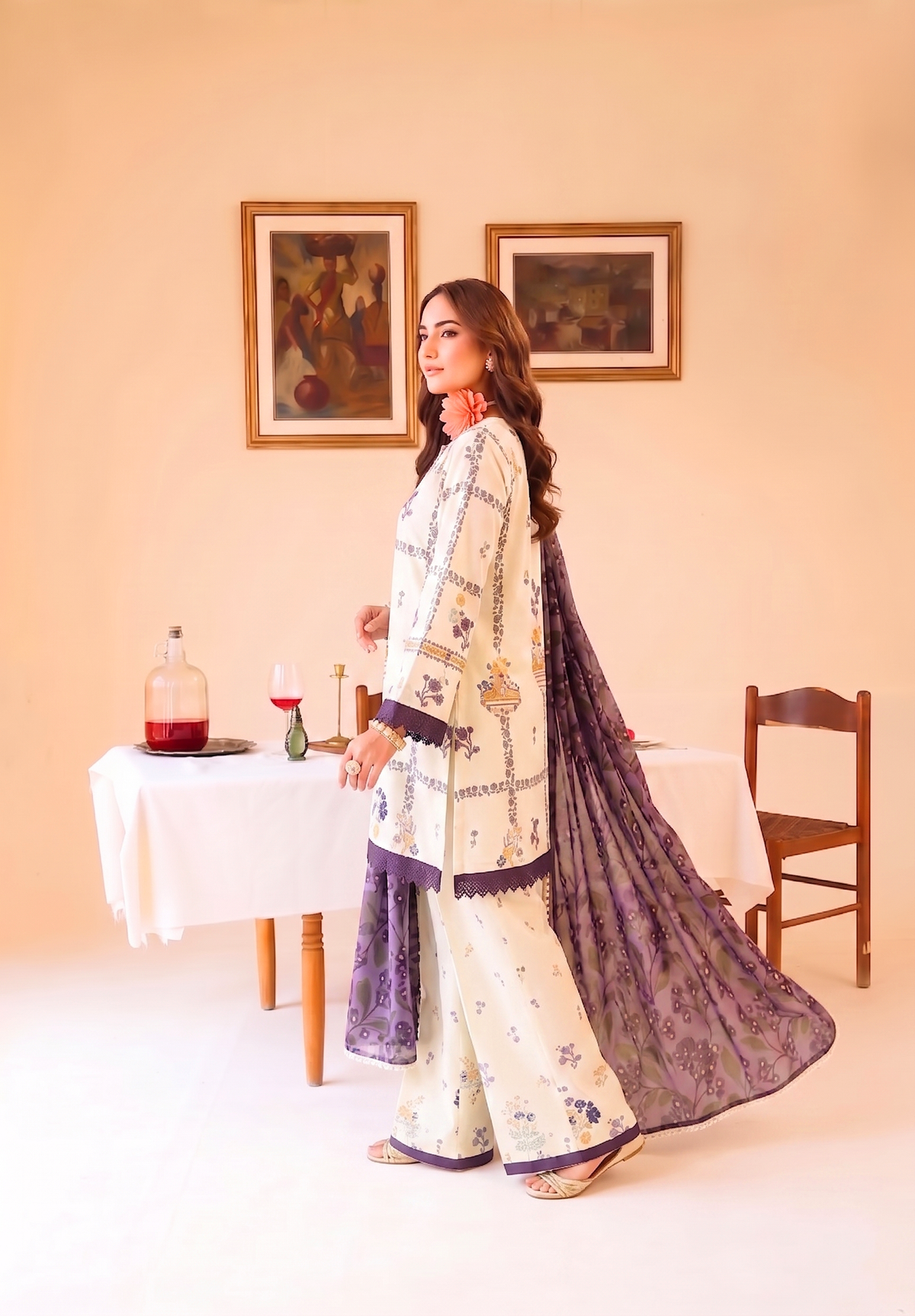 Faiza Faisal | FNF Printed Lawn | WHITY PLUM-2