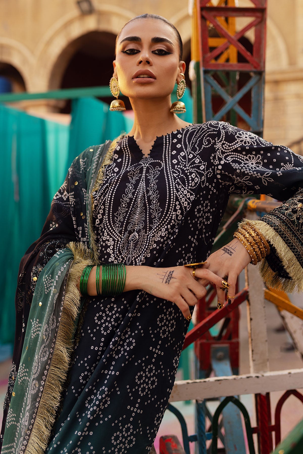 Nureh | Bazaar Lawn | NS-129 -  Nureh Luxury - Original Designer Dress - House of Maryam