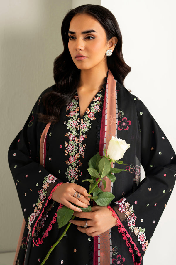 Farasha | Summer Weaves Embroidered Lawn | Raven Bloom-6