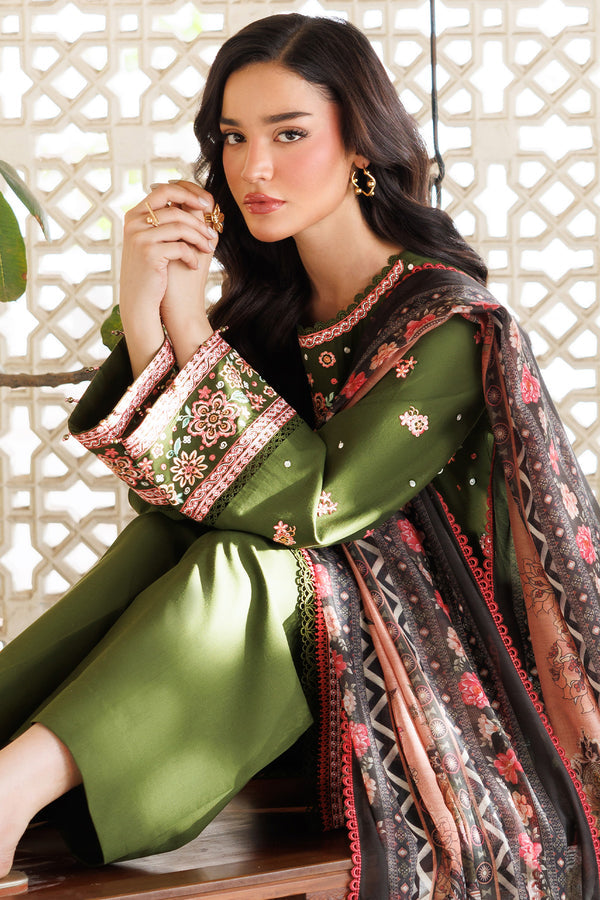 Farasha | Summer Weaves Embroidered Lawn | Olivine Dreams -  Farasha Ladies Clothes - Original Designer Dress - House of Maryam
