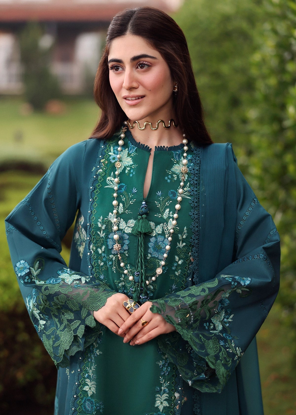 Sardinia | Embroidered Lawn Edit 26 | Hillside Teal-5