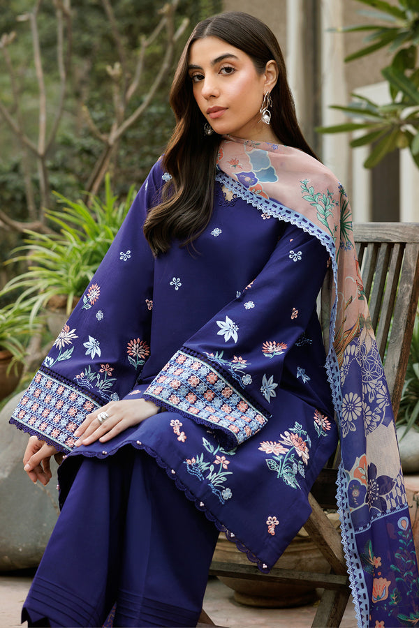 Farasha | Summer Weaves Embroidered Lawn | Indigo Glow -  Farasha Ladies Clothes - Original Designer Dress - House of Maryam