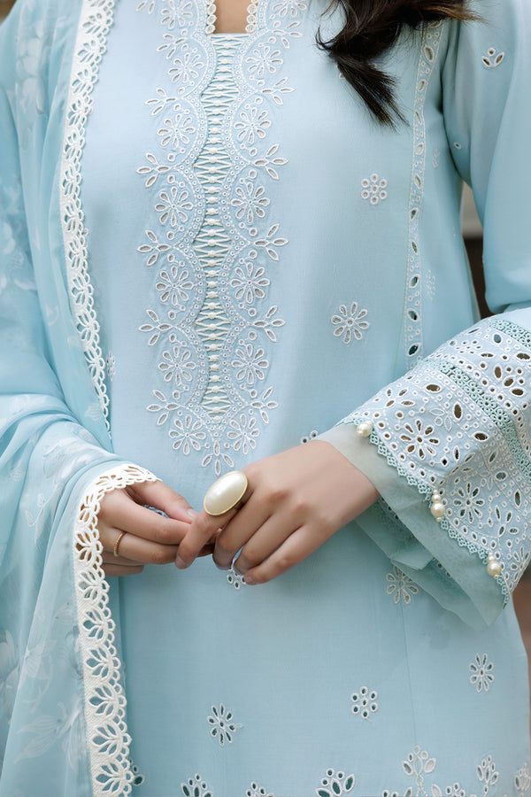 Farasha | Summer Weaves Embroidered Lawn | Sky Haze -  Farasha Ladies Clothes - Original Designer Dress - House of Maryam