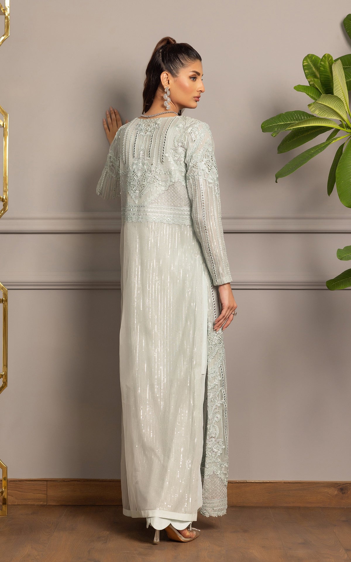 Threads and Motifs | Formal Dresses 25 | Organza Embroidered Jacket With Inner -  Threads and Motifs Ladies Clothes - Original Designer Dress - House of Maryam