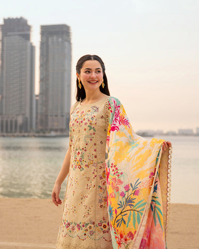 Faiza Saqlain | Aya Luxury Lawn 26' | Merjem