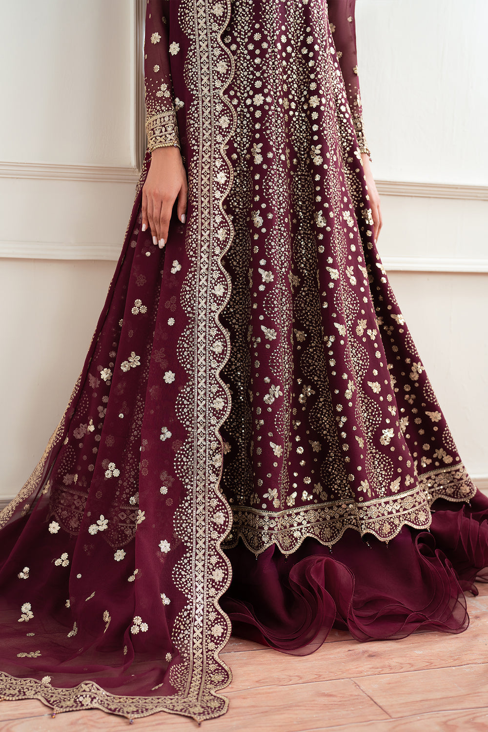 Farasha | Essence Formals 25 | Maroon Empress -  Farasha Ladies Clothes - Original Designer Dress - House of Maryam