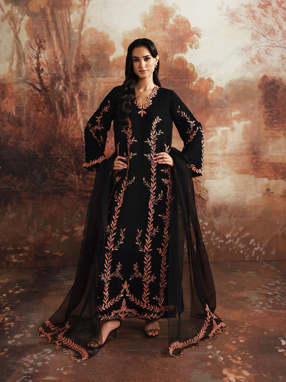Caia | Embroidered Edit | Black Rose, image 4