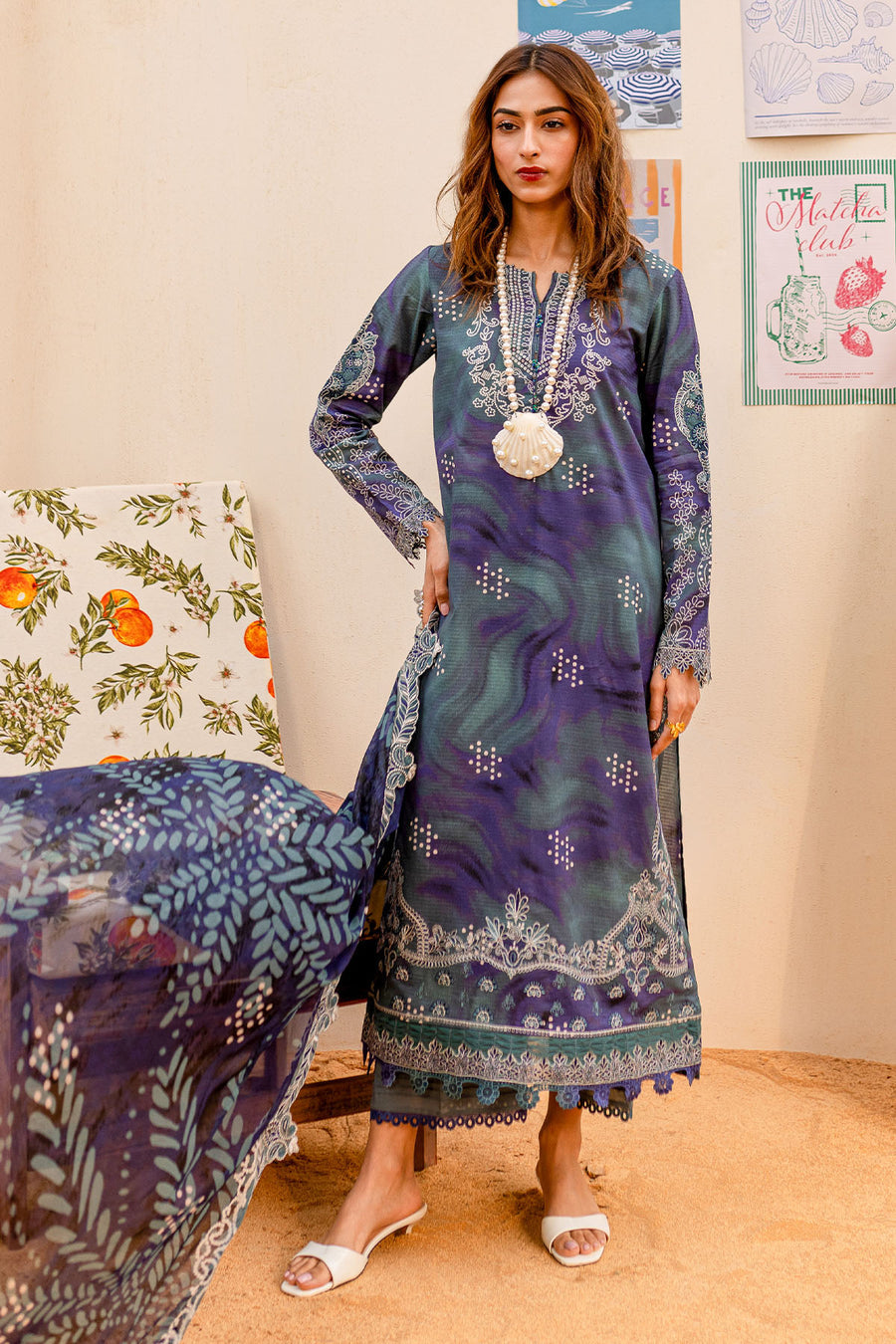 Nureh | Gardenia Lawn 25 | NSG-186 -  Nureh Ladies Clothes - Original Designer Dress - House of Maryam