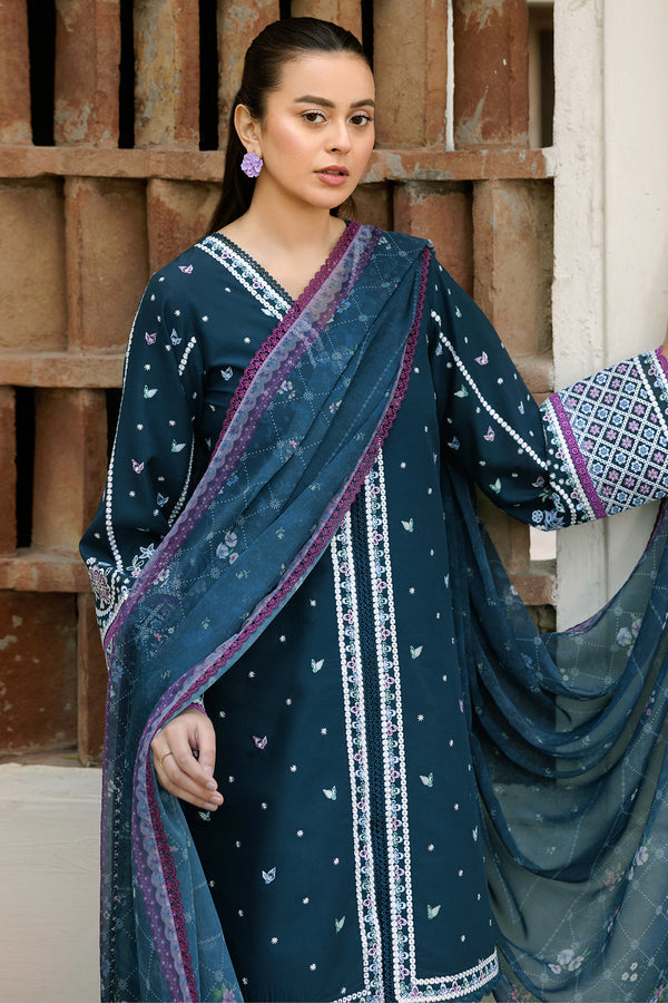 Farasha | Summer Weaves Embroidered Lawn | Blue Allure -  Farasha Ladies Clothes - Original Designer Dress - House of Maryam
