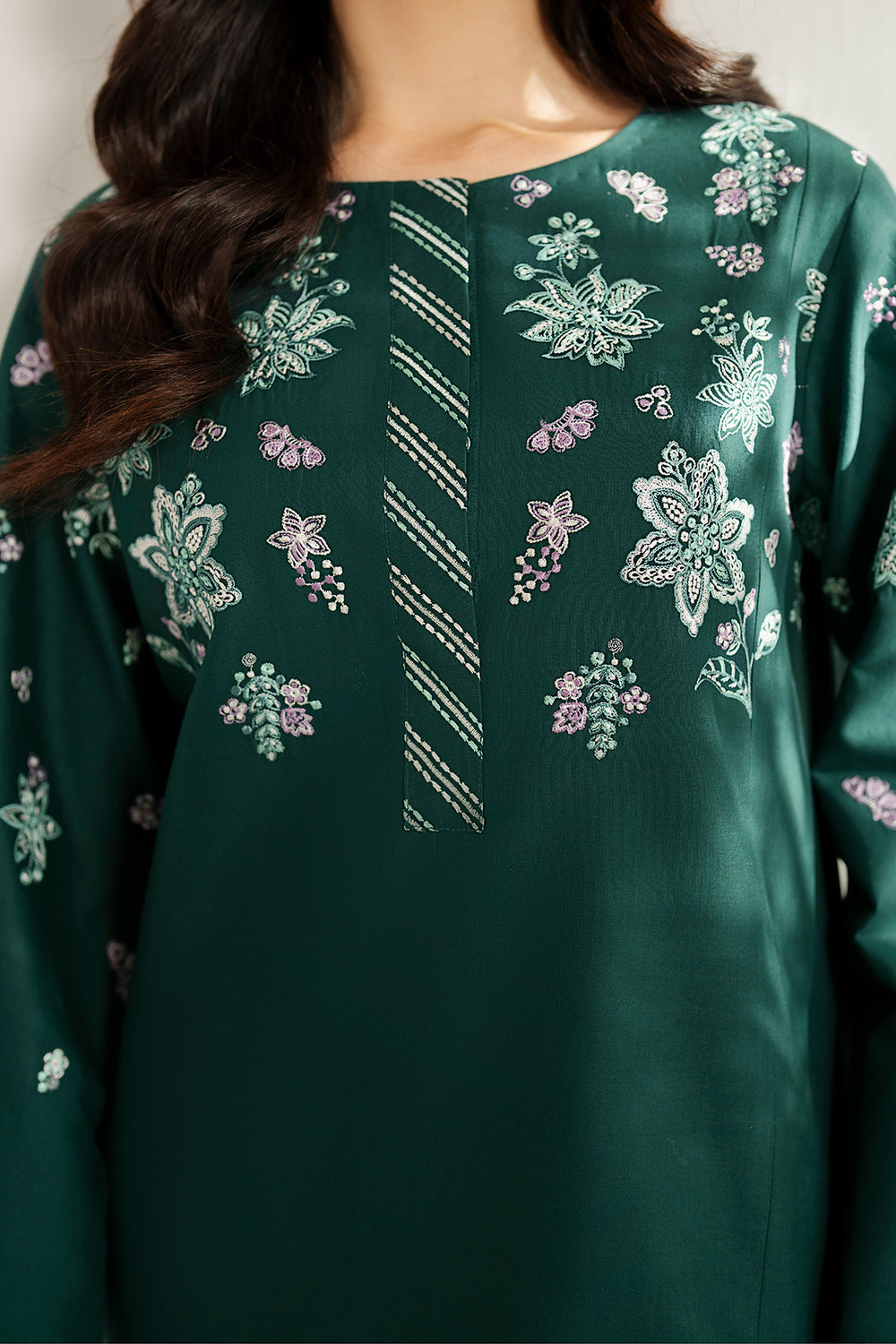 Farasha | Thread Lines Embroidered | Turquoise Bliss -  Farasha Ladies Clothes - Original Designer Dress - House of Maryam