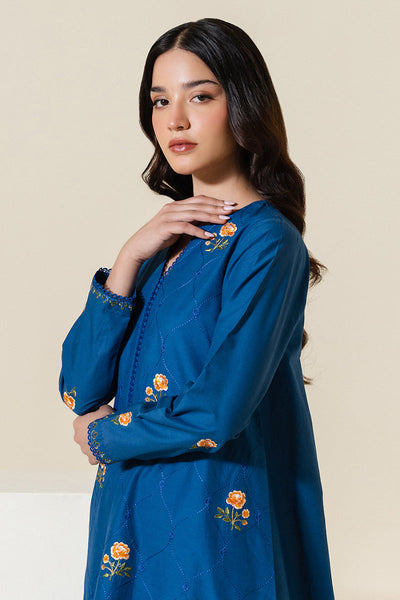 Cross Stitch | Basic Pret | Indigo Zeal Embroidered Shirt