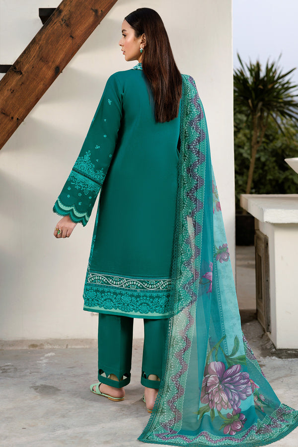 Farasha | Summer Weaves Embroidered Lawn | Dewy Teal -  Farasha Ladies Clothes - Original Designer Dress - House of Maryam